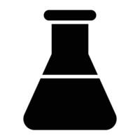 Flask black icon. vector