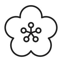 Sakura line icon. vector