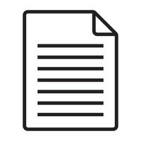document line icon. vector