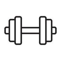 Dumbbell line icon. vector