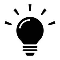 light bulb icon. vector