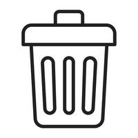Trash can line icon. vector