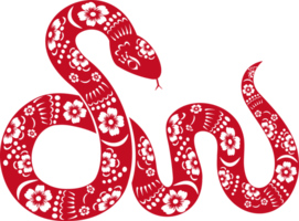 Traditional paper cut snake pattern, suitable for the Year of the Snake png
