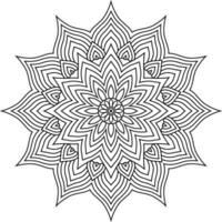 abstract mandala pattern. Mandala Coloring book line art illustration vector