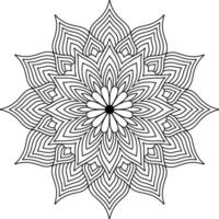 Simple Outline Mandala for Coloring Book Page. Oriental Mandala . abstract mandala pattern. vector