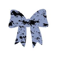 A textured retro bow or ribbon in a flat style vector