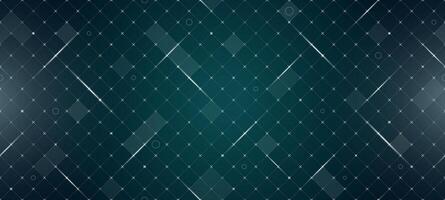 VR HUD futuristic interface rhombus grid. Digital UI screen rhombic mesh. GUI hi tech seamless pattern. Spaceship head up display square cross particles on dark green background. FUI Sci Fi dashboard vector