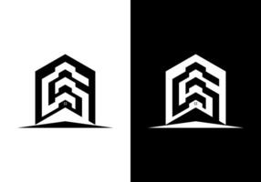 An apartment building that forms a labyrinth. vector