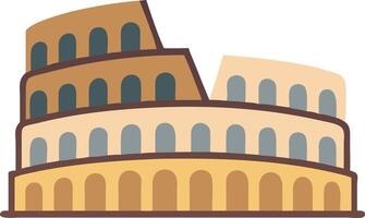Rome coliseum illustration isolated vector