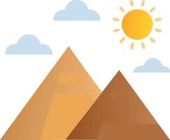 Egypt historical pyramids illustration vector