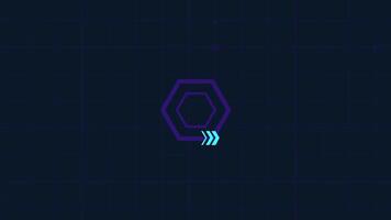 Abstract geometric background with dark and stylish video