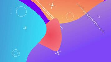 colorful simple abstract Illustration background with dynamic effect video