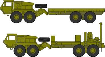 Two different types of military trucks vector