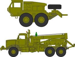 Two different types of military trucks vector