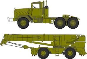 Two different types of military trucks vector
