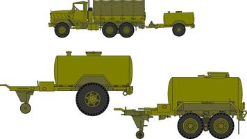 A set of three different military vehicles vector