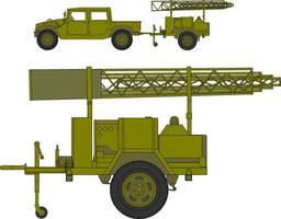 A truck with a crane on it and a truck with a crane on it vector