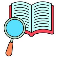 Definition icon, information, research, workbook vector