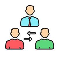 Mediator Icon, Bussines mediator, Handshake vector