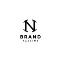 Simple Letter N Propeller Logo Design. Drone Propeller At The End Of The Letter N Logo Design. vector