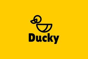 Duck logo Design Template Graphic Branding Element. vector