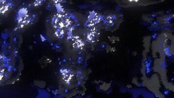 Green-white and purple blots. Design.Pixel pieces of paint in 3d format that give glare in different directions. video