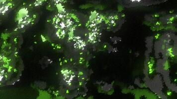 Green-white and purple blots. Design.Pixel pieces of paint in 3d format that give glare in different directions. video