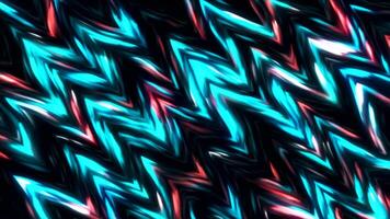 Dark background with bright triangles. Motion. Bright iridescent triangular lines in animation that move. video