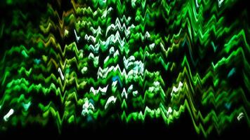 Green and pink background made like an abstract painting. Motion. Dark background with illuminated neon patterns that spread and rotate. video