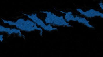 Black background. Motion. Blue and white blots in the animation that mirror. video