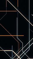 Abstract geometric lined pattern, motion graphics. Animation. Endless quantity of colorful lines create a complex structure of pipeline isolated on black background. video