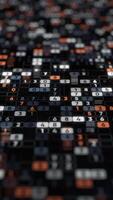 Abstract animation with plenty of digits changing their values on the black background. Animation. Data and number values passing through cyberspace video