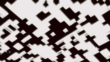 White falling apart background. Design. A white background that flickers and changes color to black in 3D format video