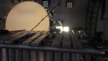 The Vibrant and Diverse Setup of Musical Instruments Within a Contemporary Studio Environment. Clip video