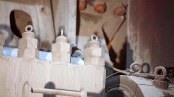 A Detailed Close Up of Various Industrial Machinery Components on Display and in Use. Stock Clip video