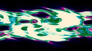 Dark background with green neon blots. Motion. A huge blob of blob that spreads smoothly in abstraction video