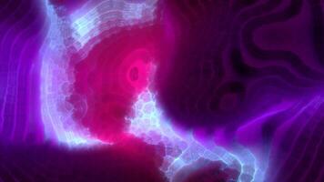 psichedelico curvo Linee con colorato energia impulsi. movimento. colorato curvo Linee con in movimento impulsi. energia leggero impulsi con curvo Linee video