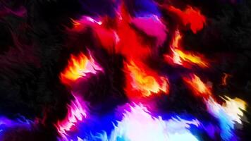 Colorful energy ripples with fluid movements. Motion. Colorful ripples of plasma fluid on black background. Dark liquid with plasma colorful highlights and ripples video
