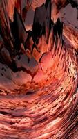 Swirling tornado of black and red color, seamless loop. Motion. Beautiful transforming rotating tornado surface with ripples. video