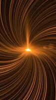 Colored spiral rotates and pulsates. Animation. Beautiful spiral of neon curved lines on black background. Many curved lines create spiral with light in center video