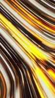 Time travel through a wormhole at light speed in outer space. Animation. Golden flowing stream bending and glowing, seamless loop. video