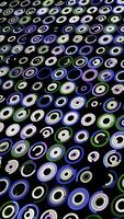 Abstract field of small same size loading rings. Animation. Digital background with small icons, concept of internet. video