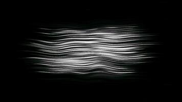 Background with moving distortion bands. Motion. Noisy signal with stripes on black background. Shimmering stripes with glitch effect on black background video