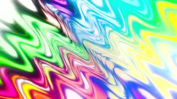 Colorful psychedelic zigzags move in waves. Motion. Hypnotic animation with wavy colorful stripes. Liquid colorful zigzag waves move with psychedelic effect video