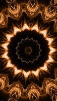 Animation of pattern with energy lines in space. Animation. Hypnotic pattern with moving luminous threads of energy on black background. Beautiful psychedelic pattern with flashing lights video