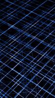 3D space with grid of lines. Animation. Multi-level grid of thin lines on black background. Intersecting thin lines in space permeate its entire perimeter video