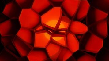 Moving abstract 3d cells. Design. 3D cells move in mirror style in geometric shape. Geometric 3d cells move and change shape video