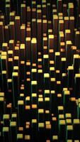 Multicolored 3d abstraction of moving geometric shapes. Animation. Abstract 3d render background made of rectangular shapes. Modern looped animation background. video