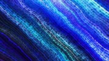 Blue and orange sparkling lines. Motion. Dark background with golden and dark blue iridescent lines made like a garland in computer graphics. video