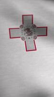Malta flag waving animation. Media. The Cross of St. George on the flag. Vertical . video
